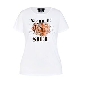 City Chic CCX 14W-22W Elena Wild Side Tiger Graphic Tee AA02.7